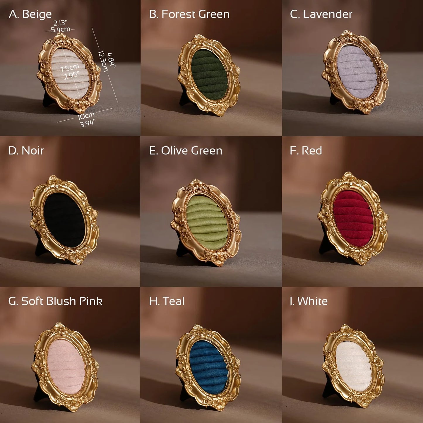 Rococo Style Vintage Earring and Ring Displays